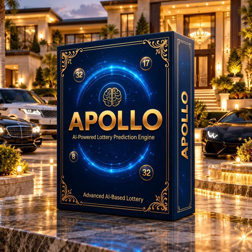 Apollo AI package displayed outdoors at dusk