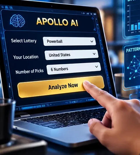 Apollo AI settings panel with lottery, location and number of picks